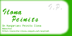 ilona peinits business card